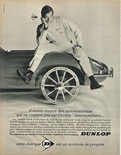 PUBLICITE   1967   DUNLOP   pneus  automobile poids lour tracteur