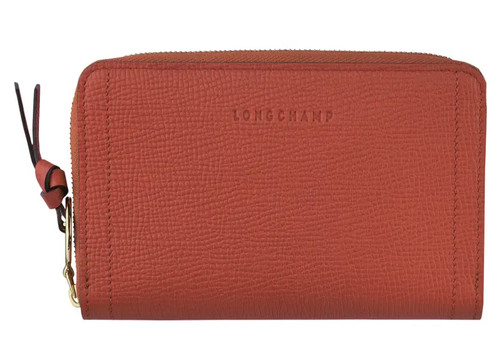 Longchamp leather compact zip - leather,