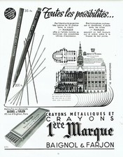 Publicité Advertising 049  1950   crayons métalliques Baignol & Farjon  Beauvais