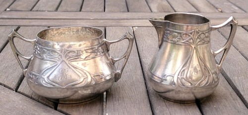 Pot lait sucrier metal - pot,