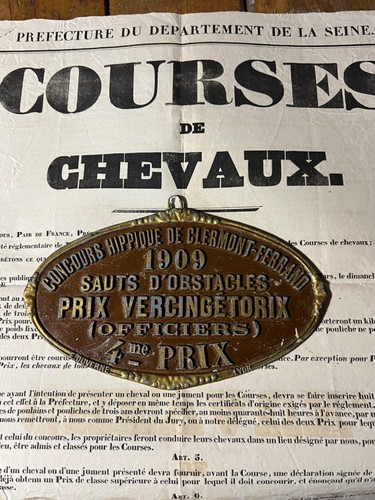 Plaque concours hippique - concours,