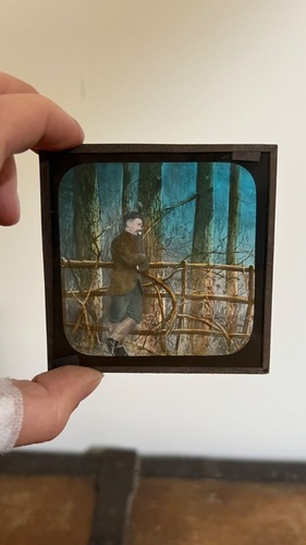 Plaque verre peint lanterne