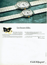 publicité Advertising 0323 1980   montre Emile Pequignet  les heures folles