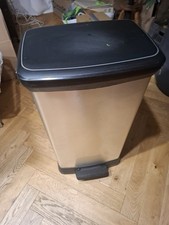 Poubelle A Pedale Noire Et Grise Reconditionné 50L