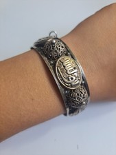 Ancien Bracelet Jonc Berbere En Argent Massif