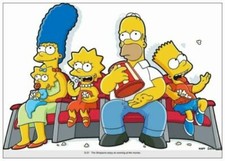 Plaque métal   les simpson