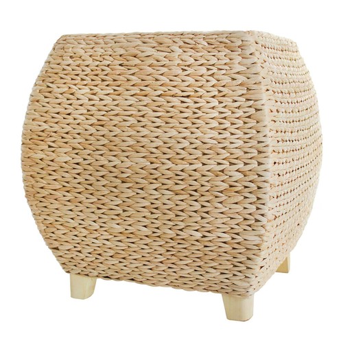 Square rattan pouf - ,