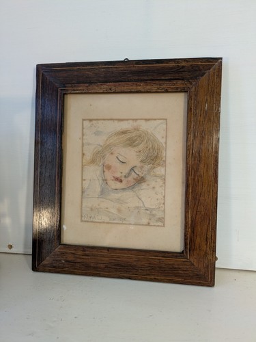 Tableau ancien dessin - , portrait