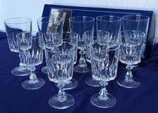 5 VERRES À EAU H15,5CM ET 6 VERRES À VIN H13,5CM CRISTAL D’ARQUES MODÈLE LOUVRE