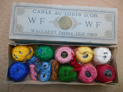 Lot boite ancien broder cable - ancien,