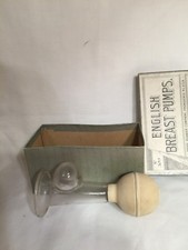 Vintage United States Rubber Company English Breast Pump No. 304 w/ Box -Glass