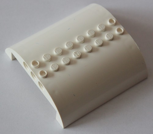 Lego white slope curved - white,