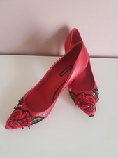 Magnifique Chaussures femme DOLCE  & GABBANA en Cuir Rouge taille 37,5 N ° 19565