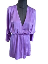 Superbe Robe Mauve 100% Soie Forte Forte 36 Tbe Authentique 