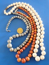 LOT COLLIERS ANCIENS Ecume mer Corail gorgone Bauxite Old Necklaces Meerschaum