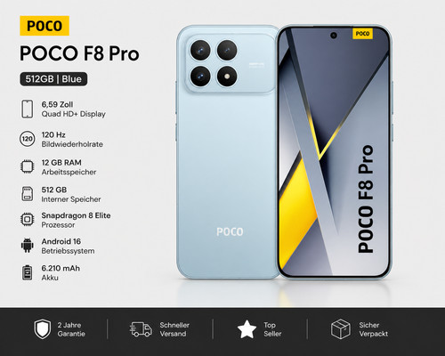 Xiaomi poco pro 512 - xiaomi, bleu