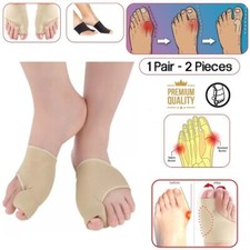 2PCS Gros Orteil Hallux Correcteur Lisseur Coussin Tissu Gel Protection Bunion