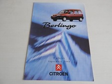 catalogue depliant citroen berlingo 5 places 1997
