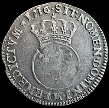 1/10 D'écu Vertugadin 1716 M