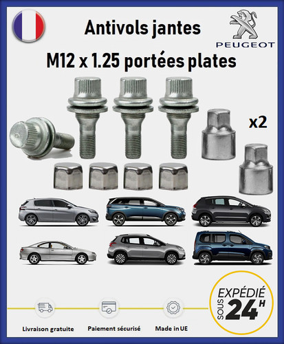 Ecrous antivol roues - ecrous, de