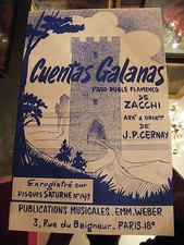 "Partition Cuentas Galanas Zacchi Quadrilla Flamenca Music Sheet"