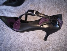 Chaussures escarpins femme, en cuir noir, pointure 37