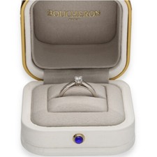 BOUCHERON Bague T 53 valeur 3370 euros alliance solitaire Diamant naturel