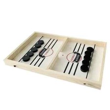 Jeu de Lancer Rapide en Bois – Baby-Foot, Hockey & Échecs Catapulte – Familial