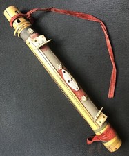 Valiha Cithare tubulaire Madagascar ancienne Bambou et Os