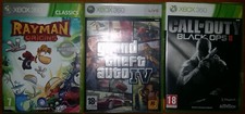 lot 3   jeux xbox 360    Rayman Origins + gtaIV + Call of Duty Black Ops II