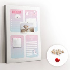 Décoratif Tableau d'affichage Tableau en liège 40x60 - Planificateur de licorne