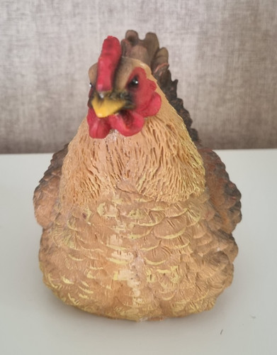 Poule décorative résine - poule,