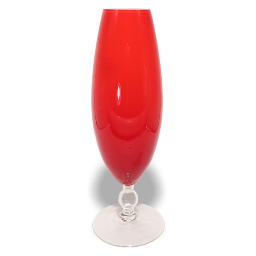 Vase murano rouge verre - murano,