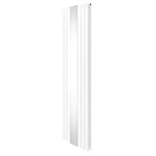 Radiateur à Colonne Ovale Miroir Intégré Vertical Blanc 1800 x 500mm