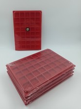 LOT 10 BOX - PLATEAUX DE RANGEMENT EN FEUTRINE POUR CAPSULES 40 CASES CARREES