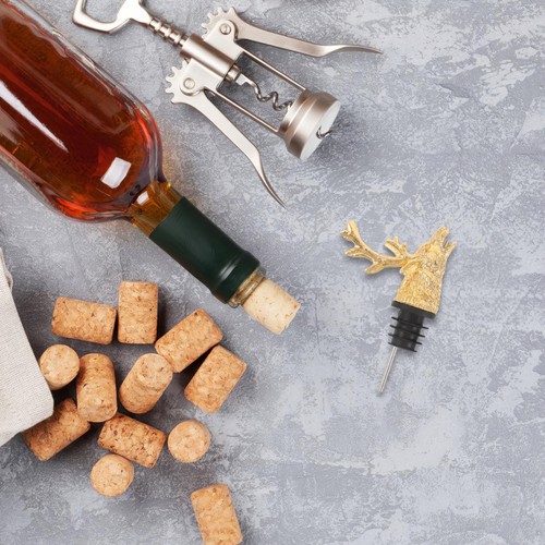 Zinc alloy deer head wine - zinc,