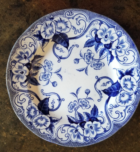 Xixème assiette plate creil - xixème, 1