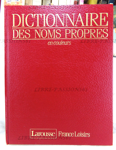 Dictionnaire des noms - dictionnaire,