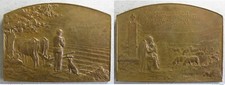 Médaille en bronze C’est l’angélus qui Tinte, par Georges Dupré