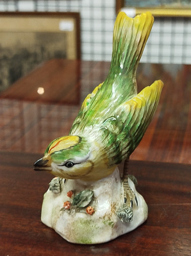 Statuette roitelet huppé - roitelet,