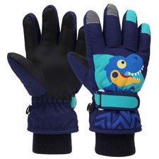 Gants de Ski Enfants Moufles de Ski Fille Garçon Gants Chaud Hiver Moufles Co...