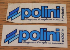 vintage LOT 2 AUTOCOLLANT POLINI MOTORI mobylette peugeot 103 mbk CYCLOMOTEUR