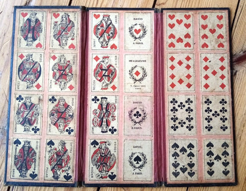 1900 ancien triptyque jeu - c.,