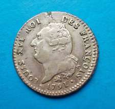 Révolution Constitution Louis XVI , 15 sols 1791 B Rouen