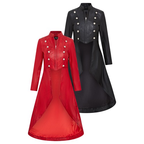 Manteau cuir long - manteau,