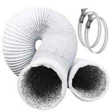 Tuyau d'évacuation d'air Ø 100 mm Longueur 6 m Blanc Gaine Ventilation en Alu...