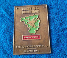 VINTAGE  PLAQUE DE TROPHEE LAITON AGRICULTURE OUEST 88 NEUFCHATEAU 1995