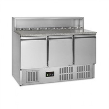 Table comptoir inox réfrigérée positive à ingrédients 3 x GN 1/1, 175 W, 220 V -