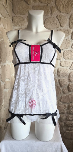 Nuisette blanche avec string