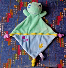 5PA / DOUDOU PLAT NICOTOY SIMBA KIABI DINOSAURE DRAGON BLEU VERT  KOM9